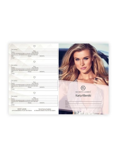 Karta Klientki - 10szt by Secret Lashes