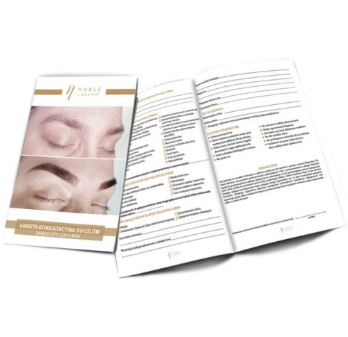 Ankieta do zabiegu stylizacji brwi 10szt.