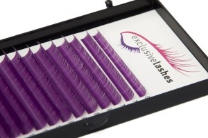 Rzęsy do przedłużania fioletowe Dark Purple Exclusive Lashes