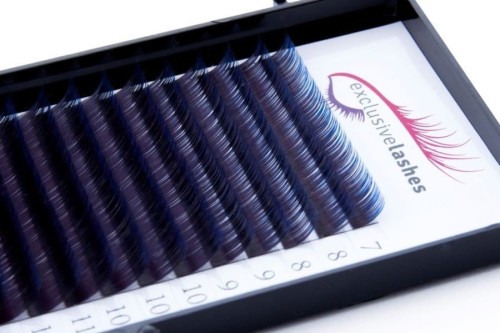 Rzęsy do przedłużania ombre niebieskie Exclusive Lashes