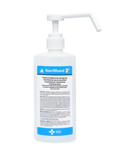 Płyn do dezynfekcji rąk i skóry z pompką 500ml Sterillhand