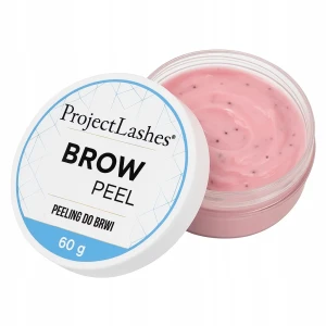Peeling do brwi z witaminą E i pantenolem 60g różowy ProjectLashes Brow Scrub