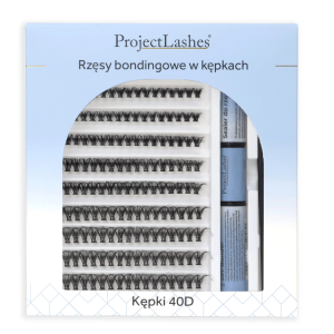 Rzęsy bondingowe 40D Cluster DIY z bond & seal ProjectLashes
