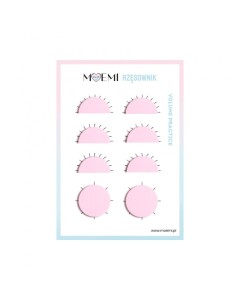 Karty pracy do ćwiczeń przedłużania rzęs Volume kępki 2D–8D Moemi