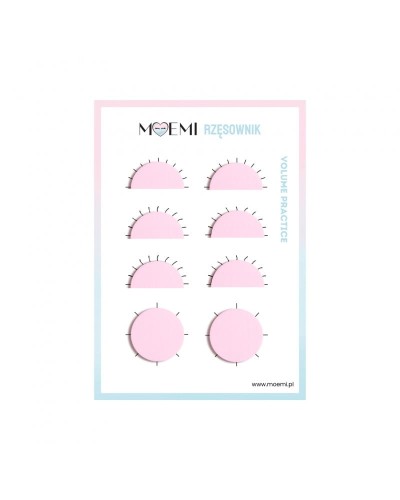 Karty pracy do ćwiczeń przedłużania rzęs Volume kępki 2D–8D Moemi