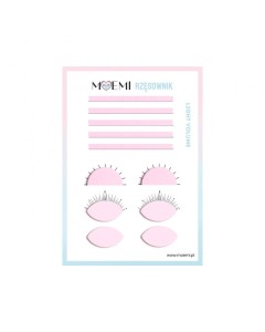 Karty pracy do ćwiczeń przedłużania rzęs Light Volume Moemi