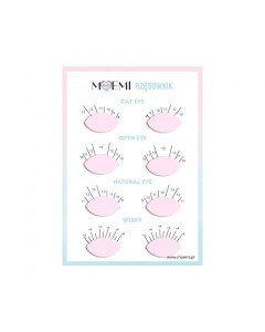 Karty pracy efekty stylizacji rzęs Cat Eye Open Eye Wispy Moemi