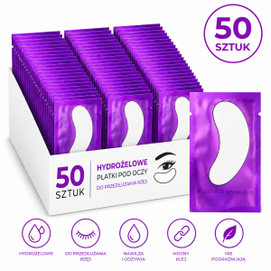 Płatki pod oczy hydrożelowe do rzęs VIOLET 50 par
