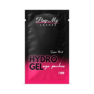 Czarne hydrożelowe płatki  Pimp My Lashes do przedłużania rzęs metodą UV.