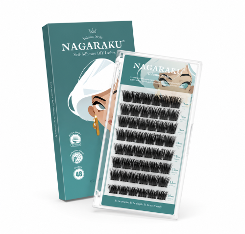 Rzęsy bondingowe NAGARAKU MIX 10-16mm DIY wielokrotnego użytku Z KLEJEM