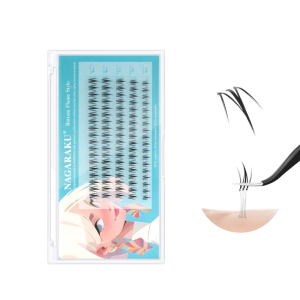 Rzęsy bondingowe NAGARAKU gotowe kępki DIY C, 0.07mm MIX 6-8mm + pęseta