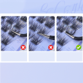 Rzęsy bondingowe NAGARAKU gotowe kępki DIY C, 0.07mm MIX 6-8mm + pęseta