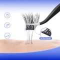 Rzęsy bondingowe NAGARAKU gotowe kępki DIY C, 0.07mm MIX 6-8mm + pęseta