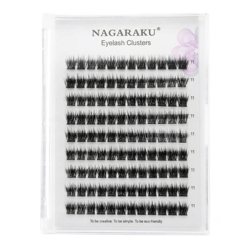 Rzęsy NAGARAKU Premium MIX D 0,07 9-14mm BLACK