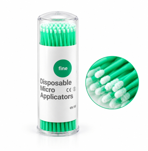 Aplikatory Mikroszczoteczki - 100szt - Zielone (2.0mm)