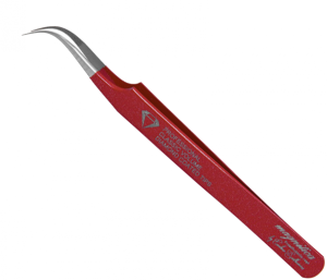 Pęseta do rzęs zakrzywiona Red Diamond Magnitica