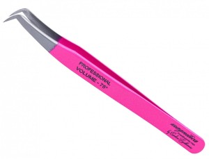 Pęseta do rzęs kopytko Power Pink Magnitica różowa