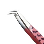 Pęseta zakrzywiona kopytko Pink Diamond by Magnitica