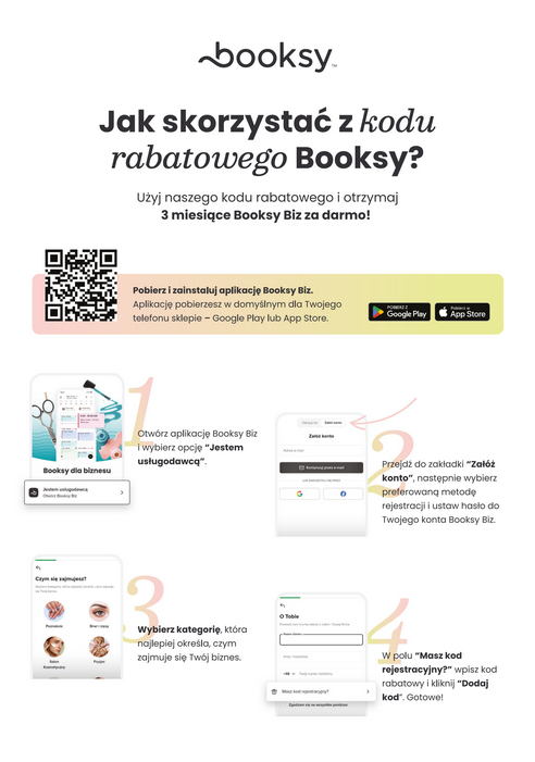 Jak wpisać kod Booksy